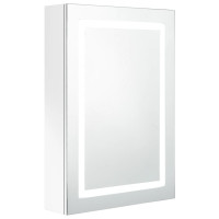 Miniatyr av produktbild för Spegelskåp med LED blank vit 50x13x70 cm