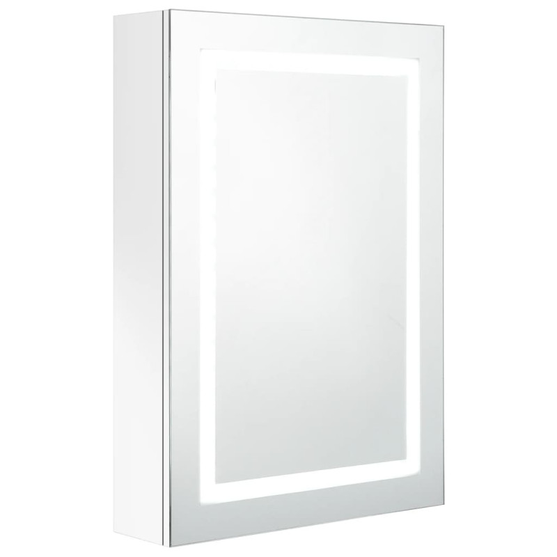 Produktbild för Spegelskåp med LED blank vit 50x13x70 cm