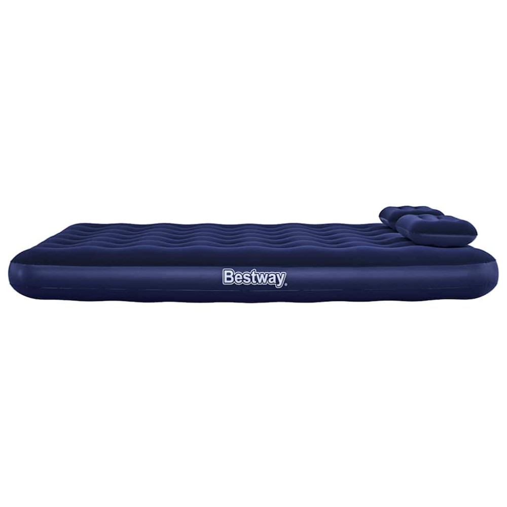 Produktbild för Bestway Luftmadrass med kudde och luftpump 203 x 152 x 22 cm 67374
