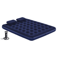 Produktbild för Bestway Luftmadrass med kudde och luftpump 203 x 152 x 22 cm 67374