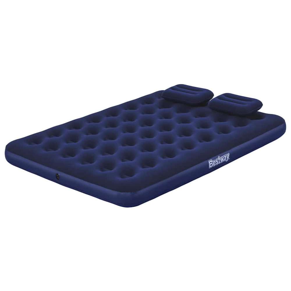 Produktbild för Bestway Luftmadrass med kudde och luftpump 203 x 152 x 22 cm 67374