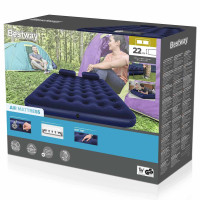 Produktbild för Bestway Luftmadrass med kudde och luftpump 203 x 152 x 22 cm 67374