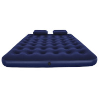 Produktbild för Bestway Luftmadrass med kudde och luftpump 203 x 152 x 22 cm 67374