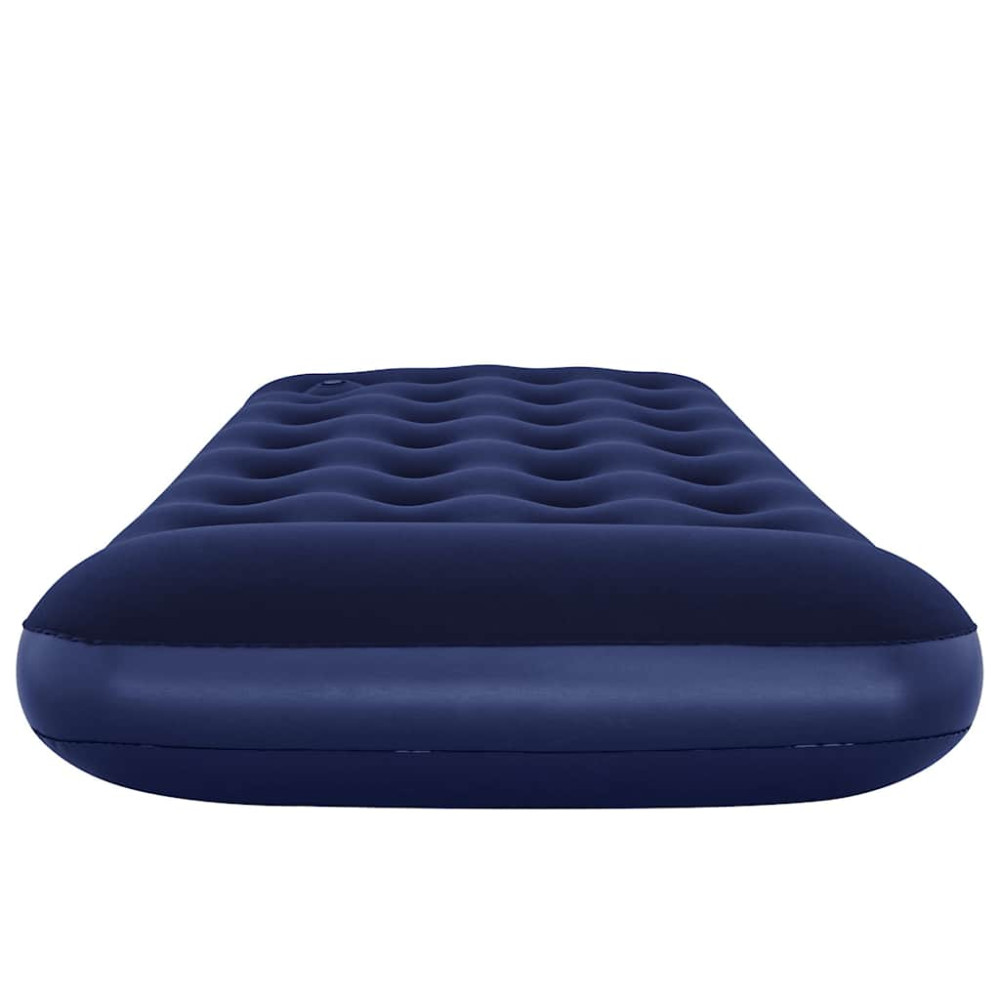 Produktbild för Bestway Luftmadrass med inbyggd fotpump flockad 188x99x28 cm