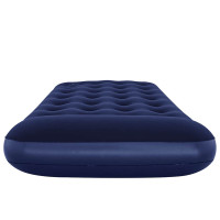 Produktbild för Bestway Luftmadrass med inbyggd fotpump flockad 188x99x28 cm