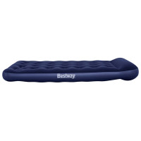 Produktbild för Bestway Luftmadrass med inbyggd fotpump flockad 188x99x28 cm