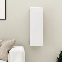 Produktbild för TV-skåp vit högglans 30,5x30x90 cm konstruerat trä