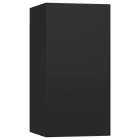 Miniatyr av produktbild för TV-skåp svart 30,5x30x60 cm konstruerat trä