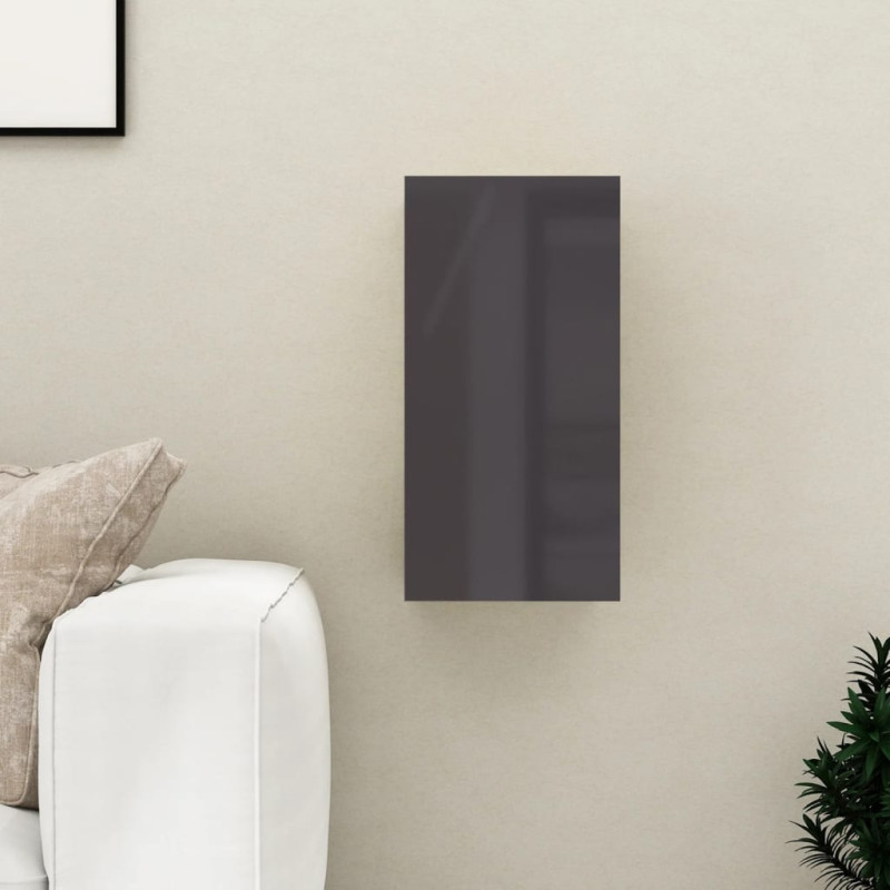 Produktbild för TV-skåp grå högglans 30,5x30x60 cm konstruerat trä