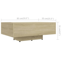 Produktbild för Soffbord sonoma-ek 85x55x31 cm konstruerat trä