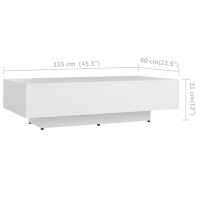 Miniatyr av produktbild för Soffbord vit 100x49,5x31 cm konstruerat trä