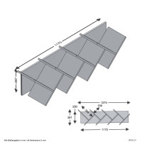 Miniatyr av produktbild för FMD Vägghylla geometrisk vit