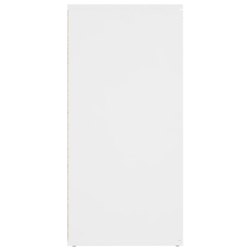 Produktbild för Skänk vit 160x36x75 cm spånskiva