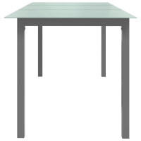 Produktbild för Trädgårdsbord ljusgrå 190x90x74 cm aluminium och glas