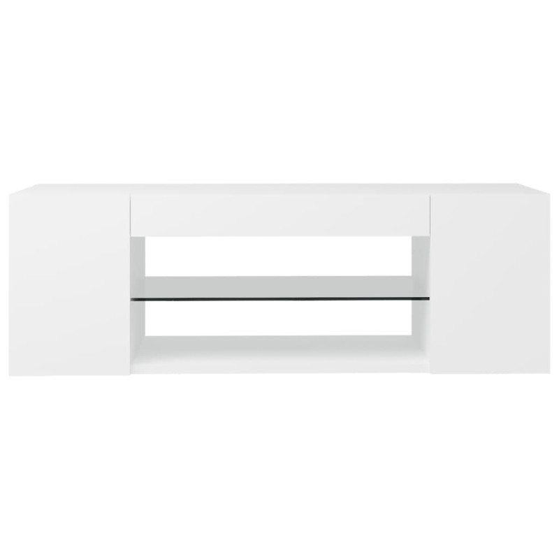 Produktbild för TV-bänk med LED-belysning vit 90x39x30 cm