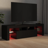Miniatyr av produktbild för Tv-bänk med LED-belysning svart 140x36,5x40 cm