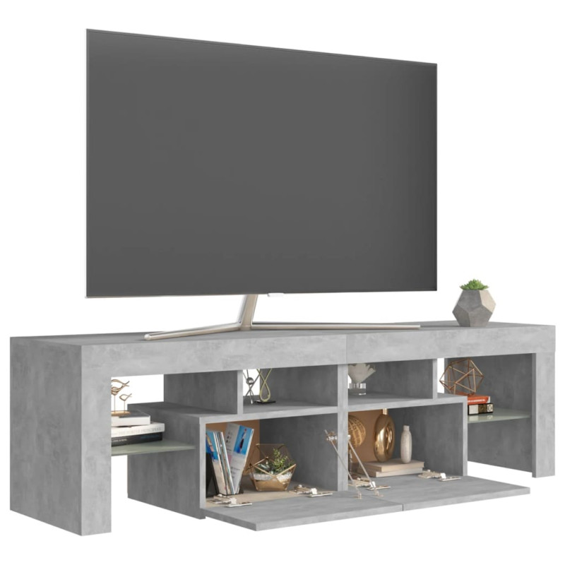 Produktbild för Tv-bänk med LED-belysning betonggrå 140x36,5x40 cm