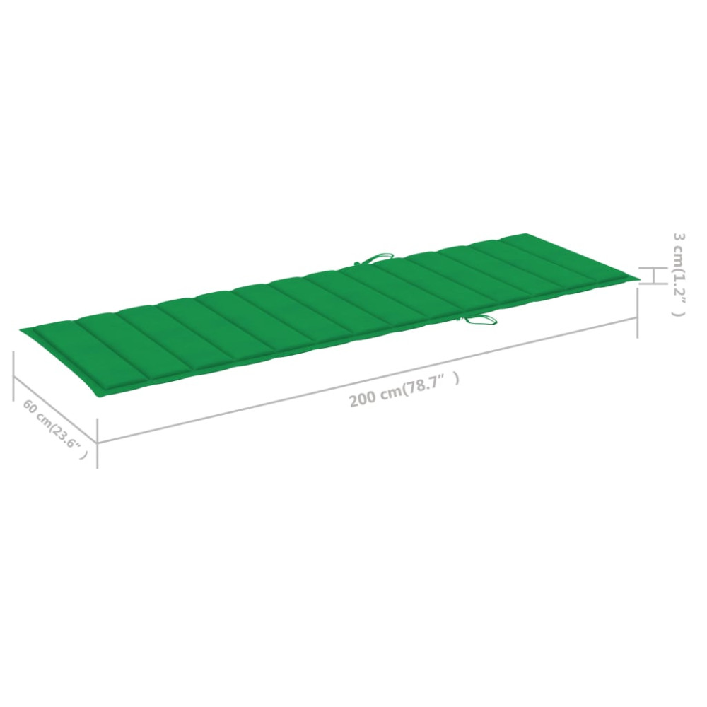Produktbild för Solsäng med bord och dyna massivt akaciaträ