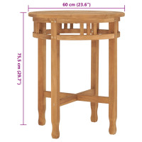 Produktbild för Cafébord Ø60x60 cm massiv teak