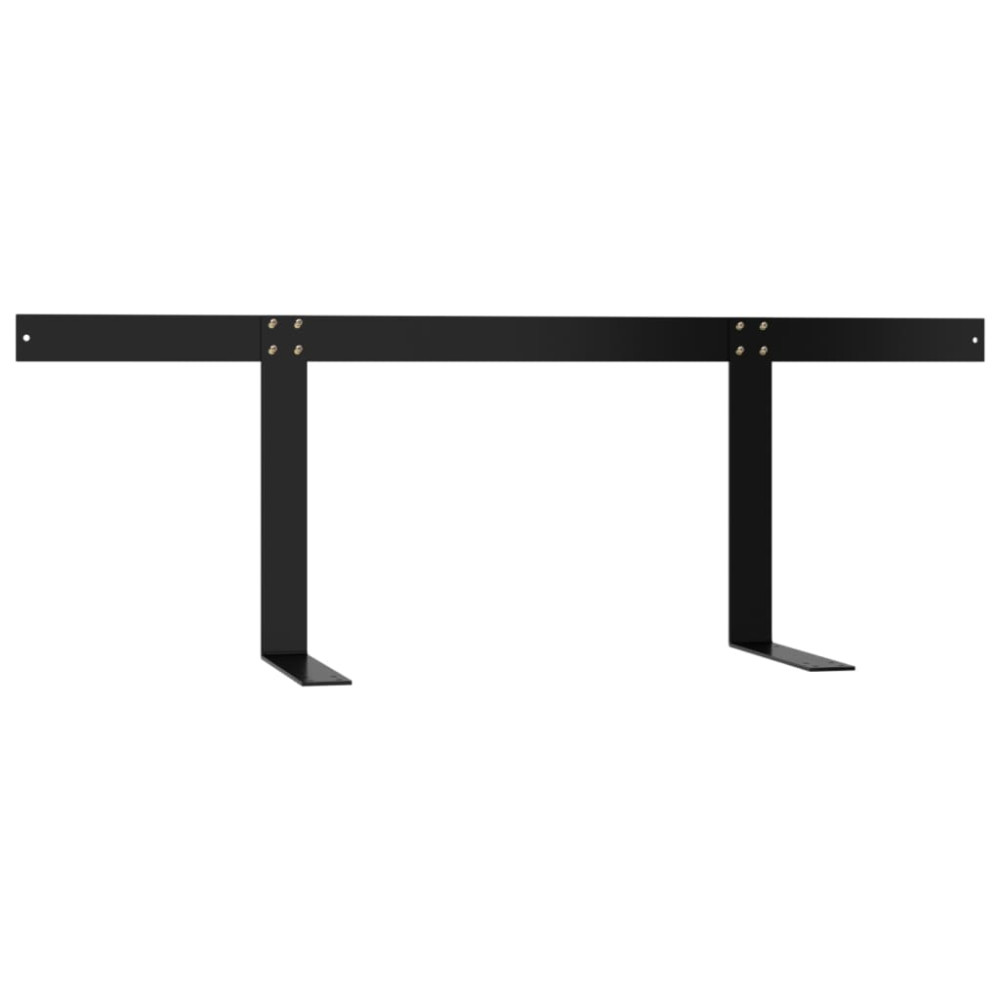 Produktbild för Ryggstöd för pallsoffa svart 110 cm järn