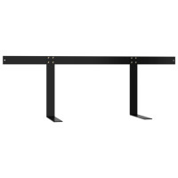 Produktbild för Ryggstöd för pallsoffa svart 110 cm järn