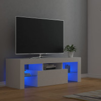 Miniatyr av produktbild för TV-bänk med LED-belysning vit 120x35x40 cm