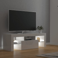 Produktbild för TV-bänk med LED-belysning vit högglans 120x35x40 cm