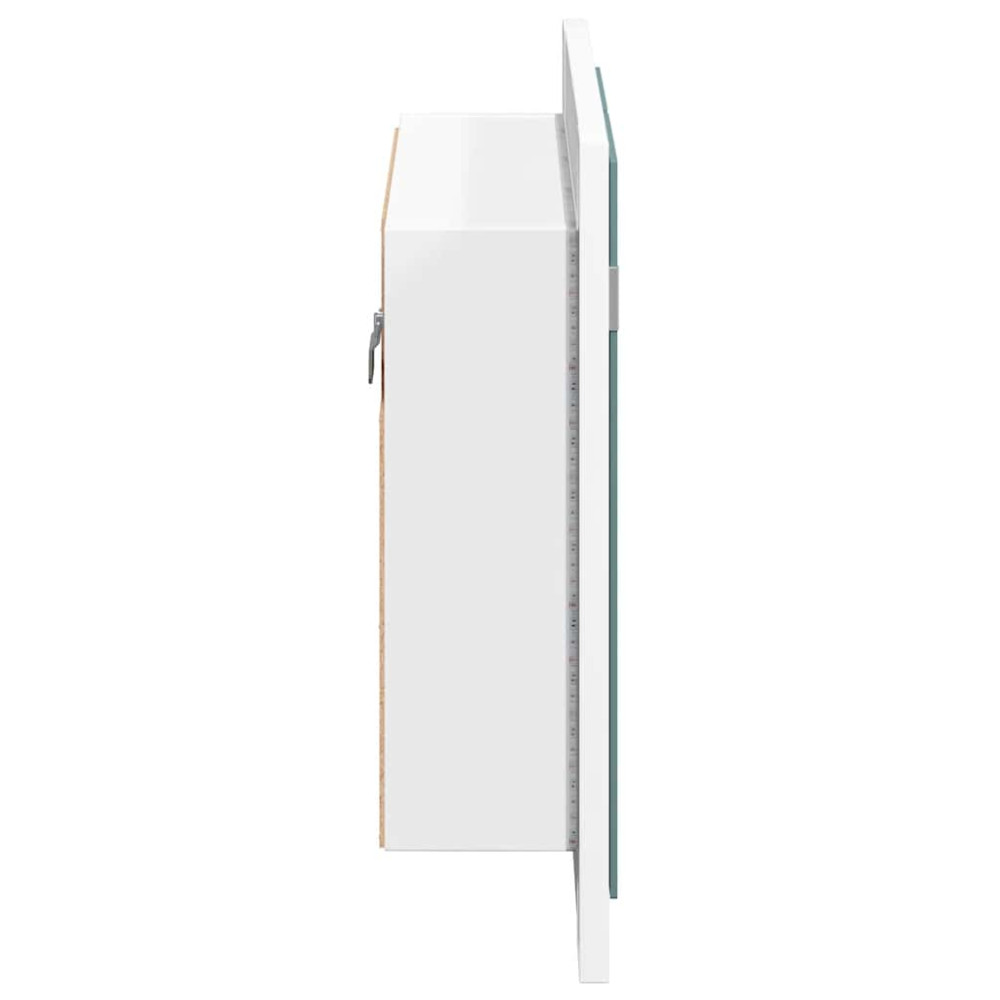Produktbild för Spegelskåp med LED vit 60x12x45 cm akryl