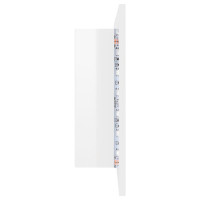 Produktbild för Spegelskåp för badrum LED vit högglans 80x12x45 cm akryl