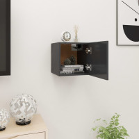 Produktbild för Väggmonterat tv-bänk grå 30,5x30x30 cm