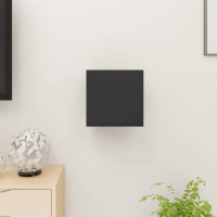 Miniatyr av produktbild för Väggmonterad tv-bänk svart högglans 30,5x30x30 cm