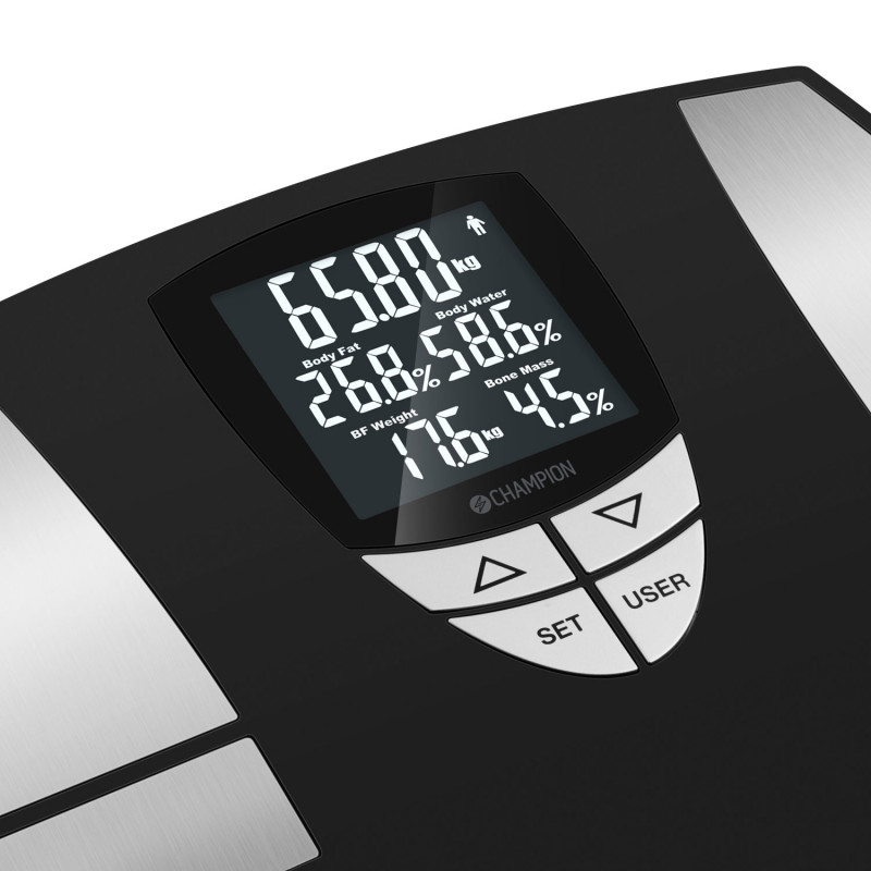 Produktbild för Personvåg Body Fat PV310 Svart/Silver