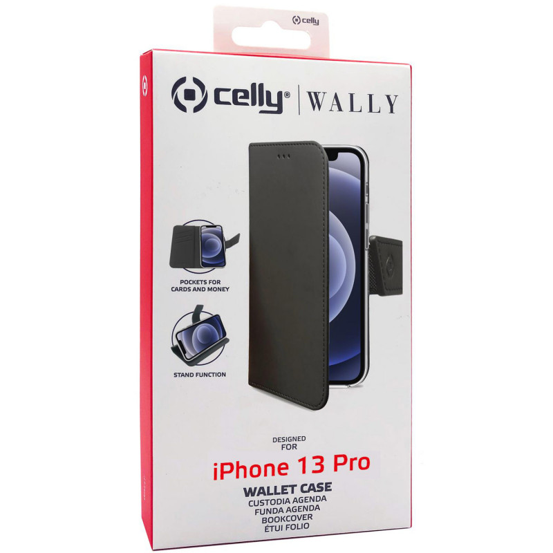 Produktbild för Wallet Case iPhone 13 Pro Svart