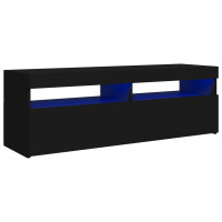 Miniatyr av produktbild för TV-bänk med LED-belysning svart 120x35x40 cm