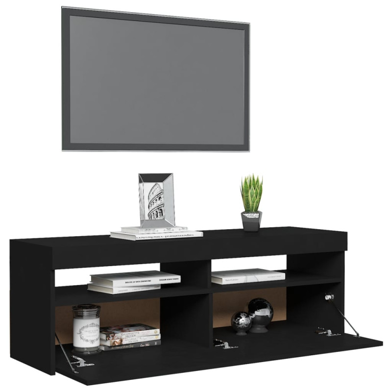 Produktbild för TV-bänk med LED-belysning svart 120x35x40 cm