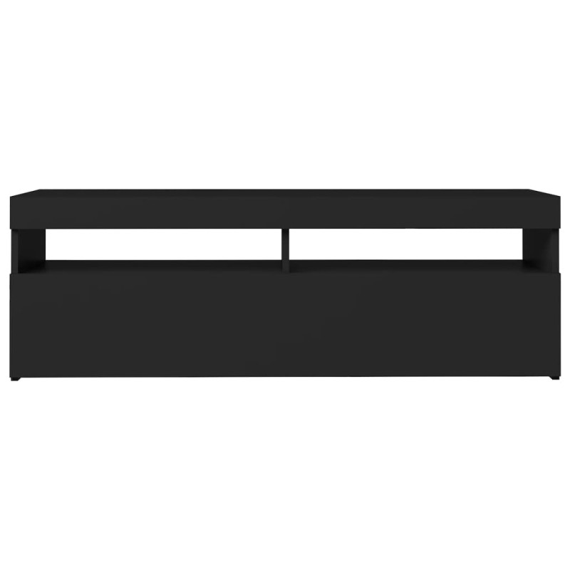 Produktbild för TV-bänk med LED-belysning svart 120x35x40 cm