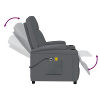 Produktbild för Elektrisk massagefåtölj antracit konstläder