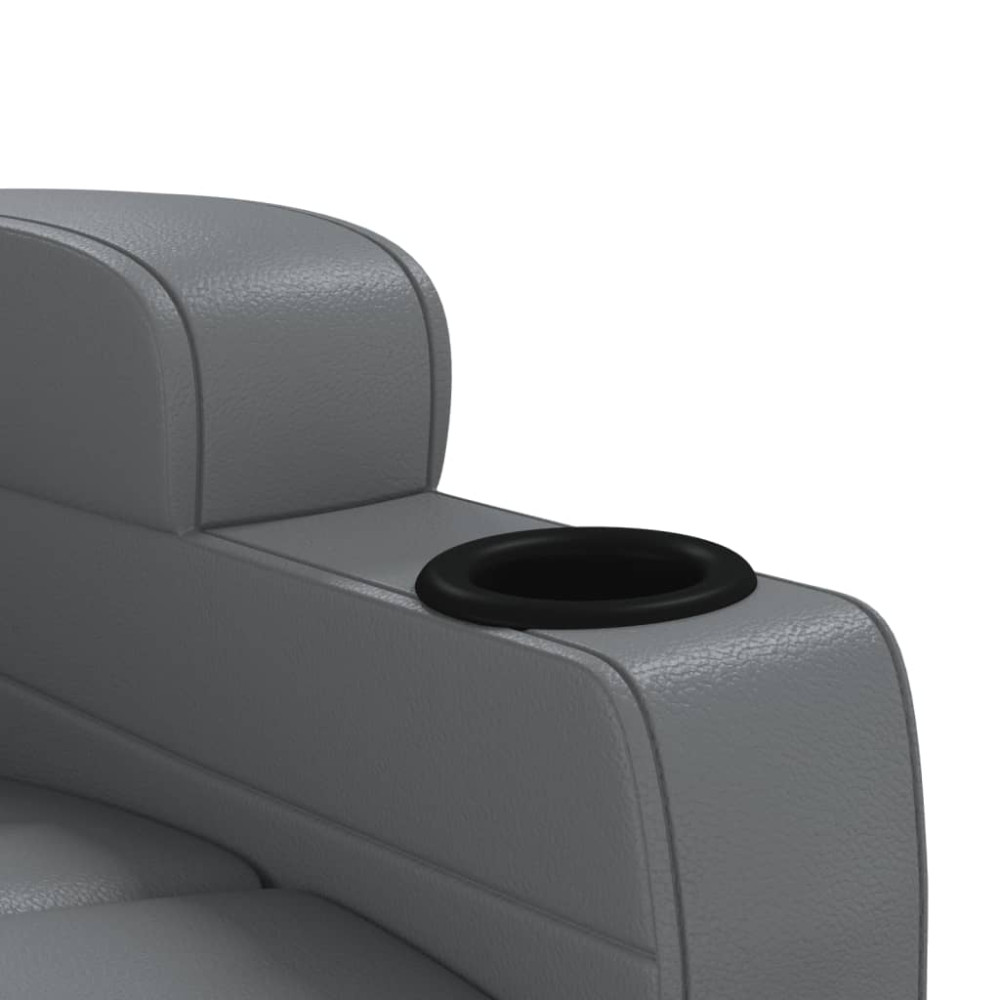 Produktbild för Elektrisk massagefåtölj antracit konstläder