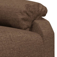 Produktbild för Elektrisk massagefåtölj brun tyg
