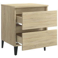Produktbild för Sängbord sonoma-ek 40x35x50 cm konstruerat trä
