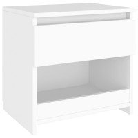 Miniatyr av produktbild för Sängbord vit 40x30x39 cm konstruerat trä
