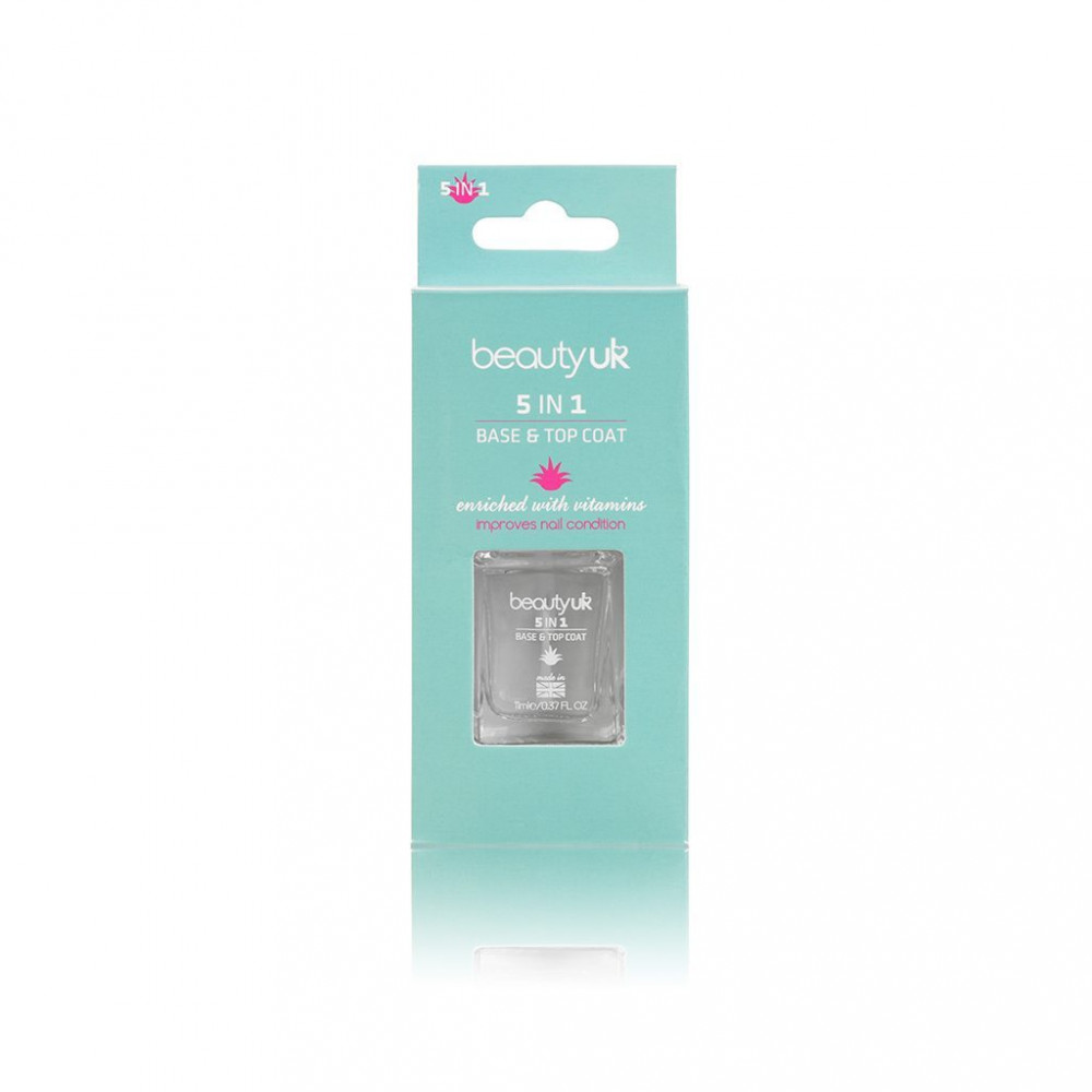 Produktbild för Beauty UK 5 In 1 Base & Top Coat