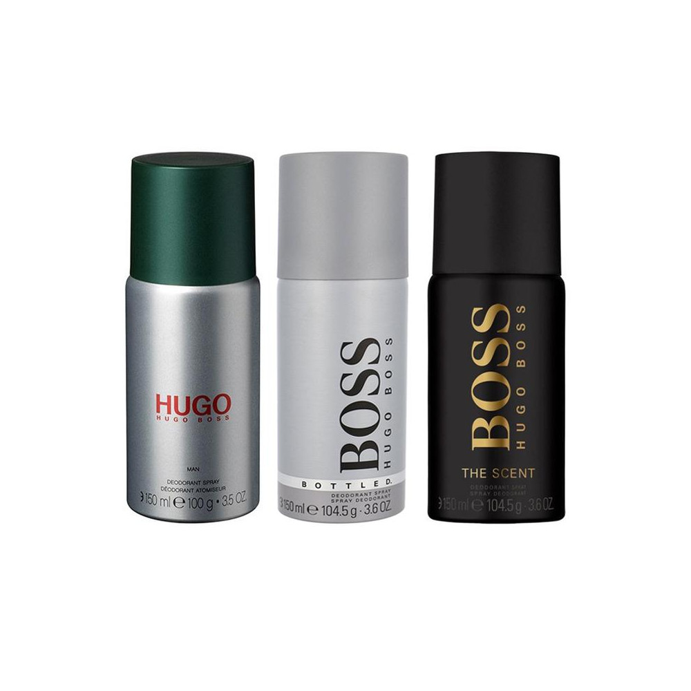 Produktbild för 3-pack Hugo Boss Deo Spray Bottled + Hugo Man + The Scent 150ml