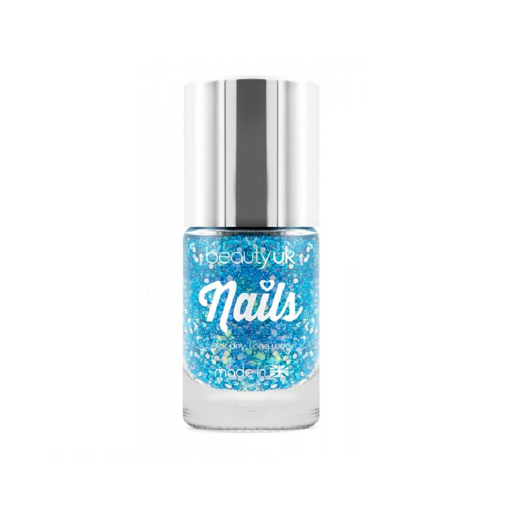 Produktbild för Beauty UK Glitter Nail Polish - Supernova Blue