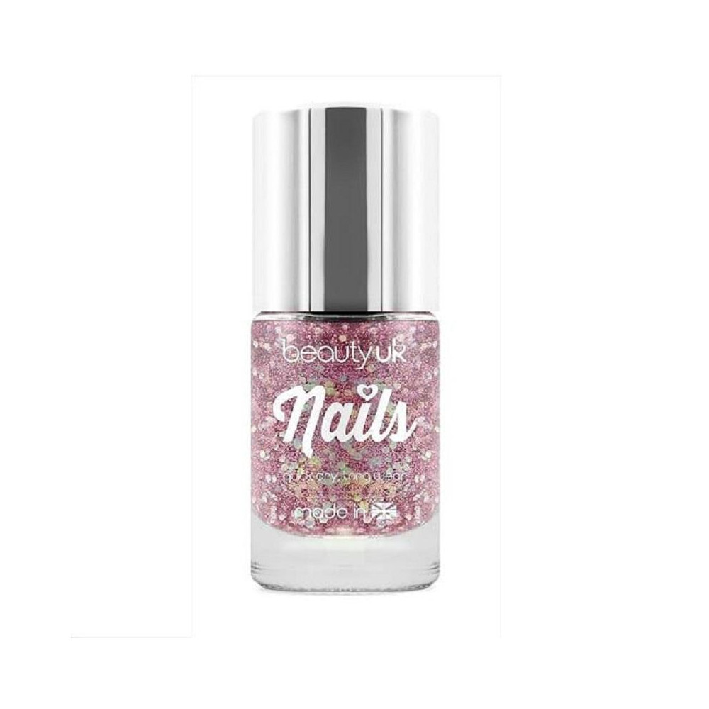 Produktbild för Beauty UK Glitter Nail Polish - Stardust Pink