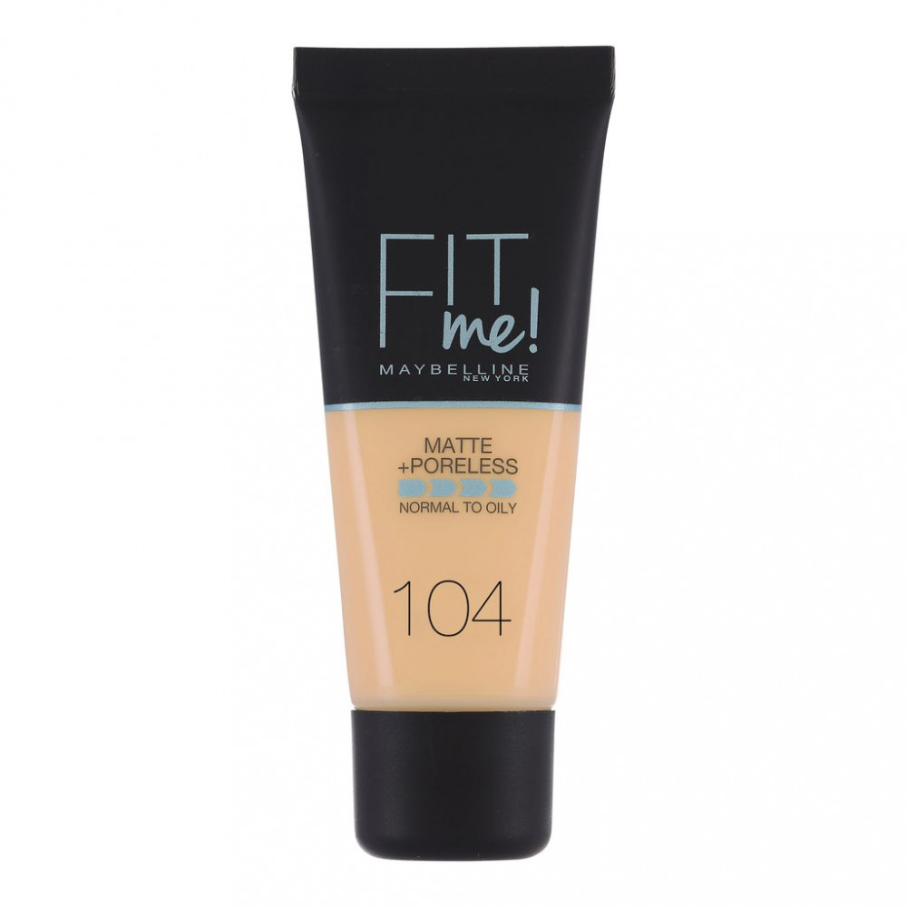 Produktbild för Fit Me Matte + Poreless Foundation - 104 Soft Ivory