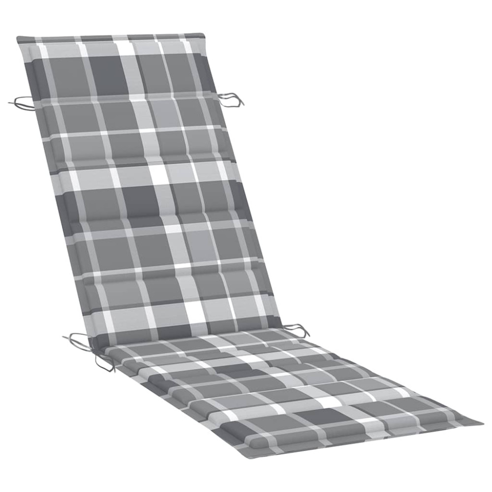 Produktbild för Solsäng med bord och dyna massivt akaciaträ