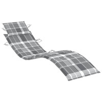 Produktbild för Solsäng med bord och dyna massivt akaciaträ