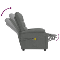 Produktbild för Elektrisk massagefåtölj mörkgrå tyg