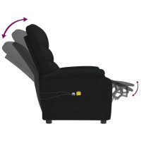 Produktbild för Elektrisk massagefåtölj svart tyg